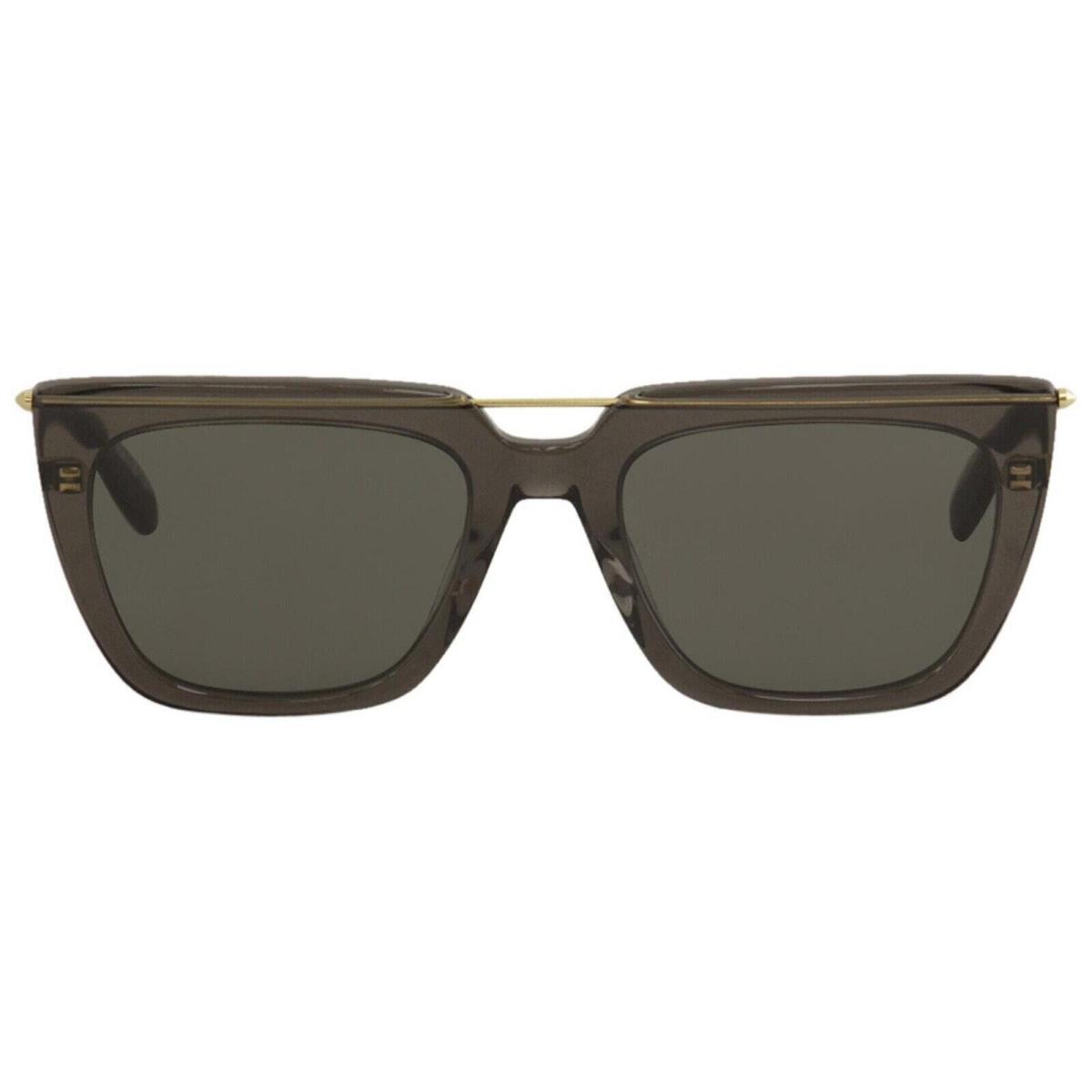 Alexander Mcqueen Gray Flat Top Sunglasses w/ Gold Details