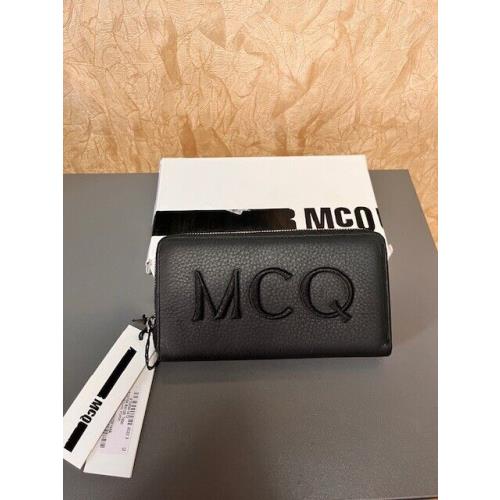 Mcq by Alexander Mcqueen Logo Stitched Leather Wallet Black