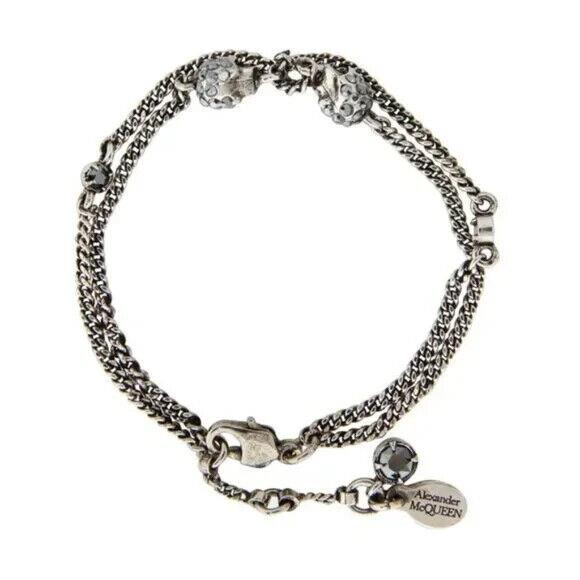 Alexander Mcqueen Skull Double Chain Bracelet