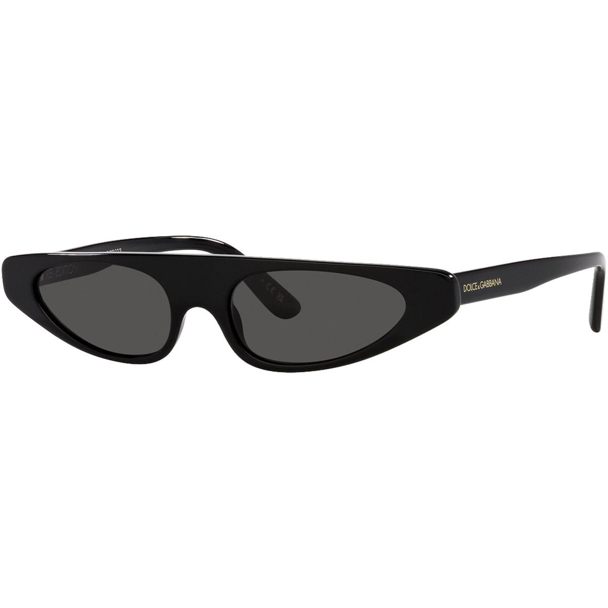 Dolce Gabbana Re-edition 2023 Women`s Cat Eye Sunglasses DG4442 - Italy Black/Dark Gray (50187-52)