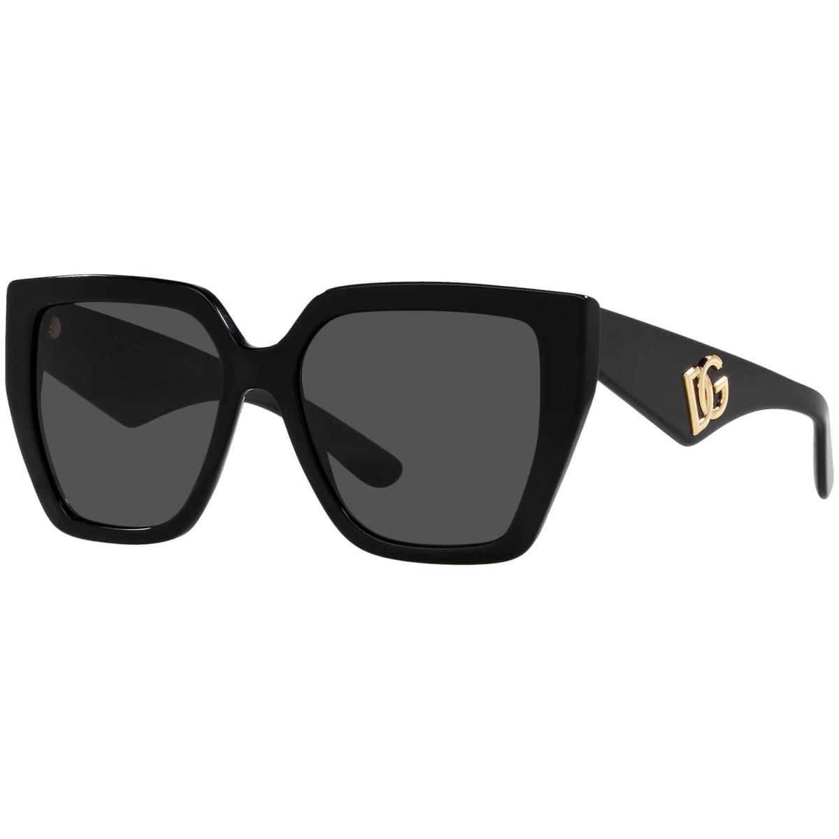 Dolce Gabbana Women`s Oversized Geometric Square Sunglasses - DG4438 - Italy Black/Dark Grey (50187-55)