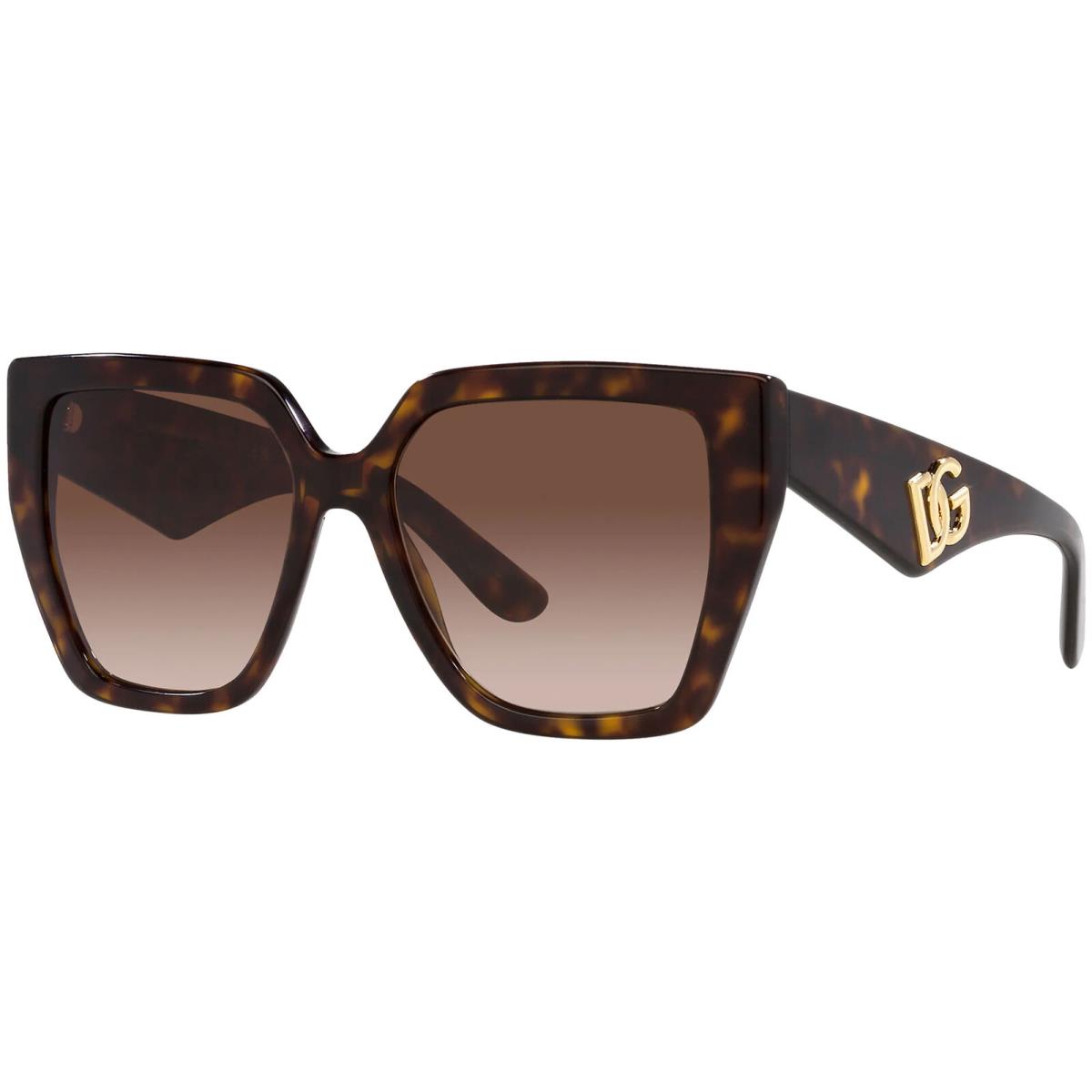 Dolce Gabbana Women`s Oversized Geometric Square Sunglasses - DG4438 - Italy Havana/Brown (50213-55)