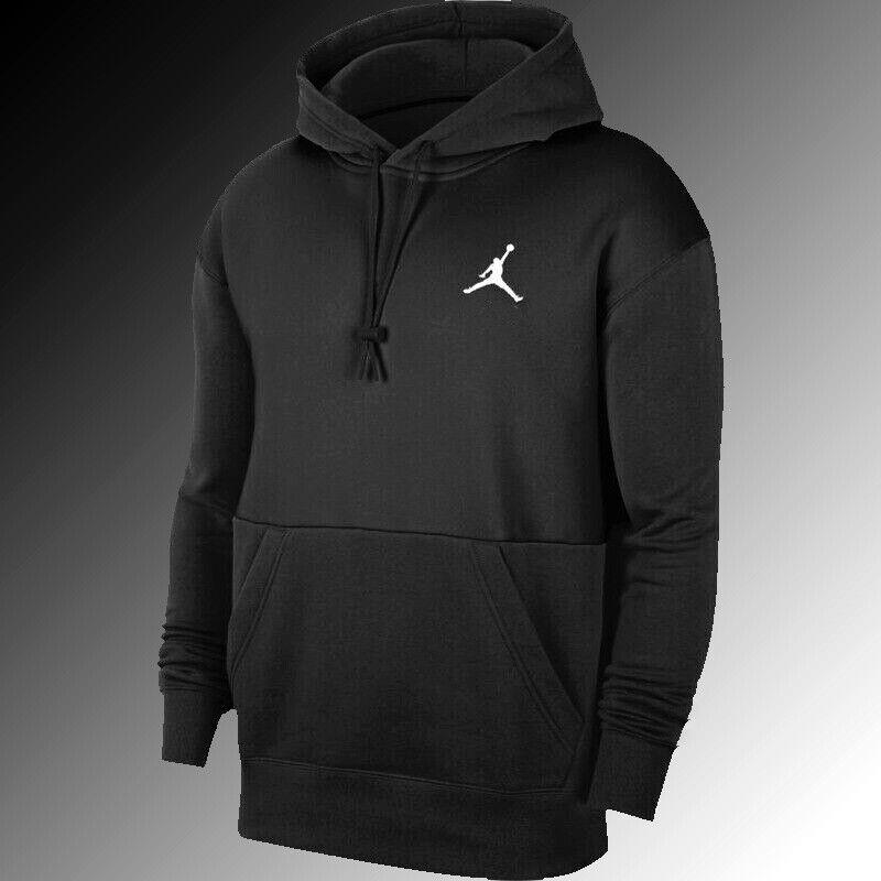 Nike Jordan Essentials Fleece Hoodie DQ7466 010 Black Men Size Medium