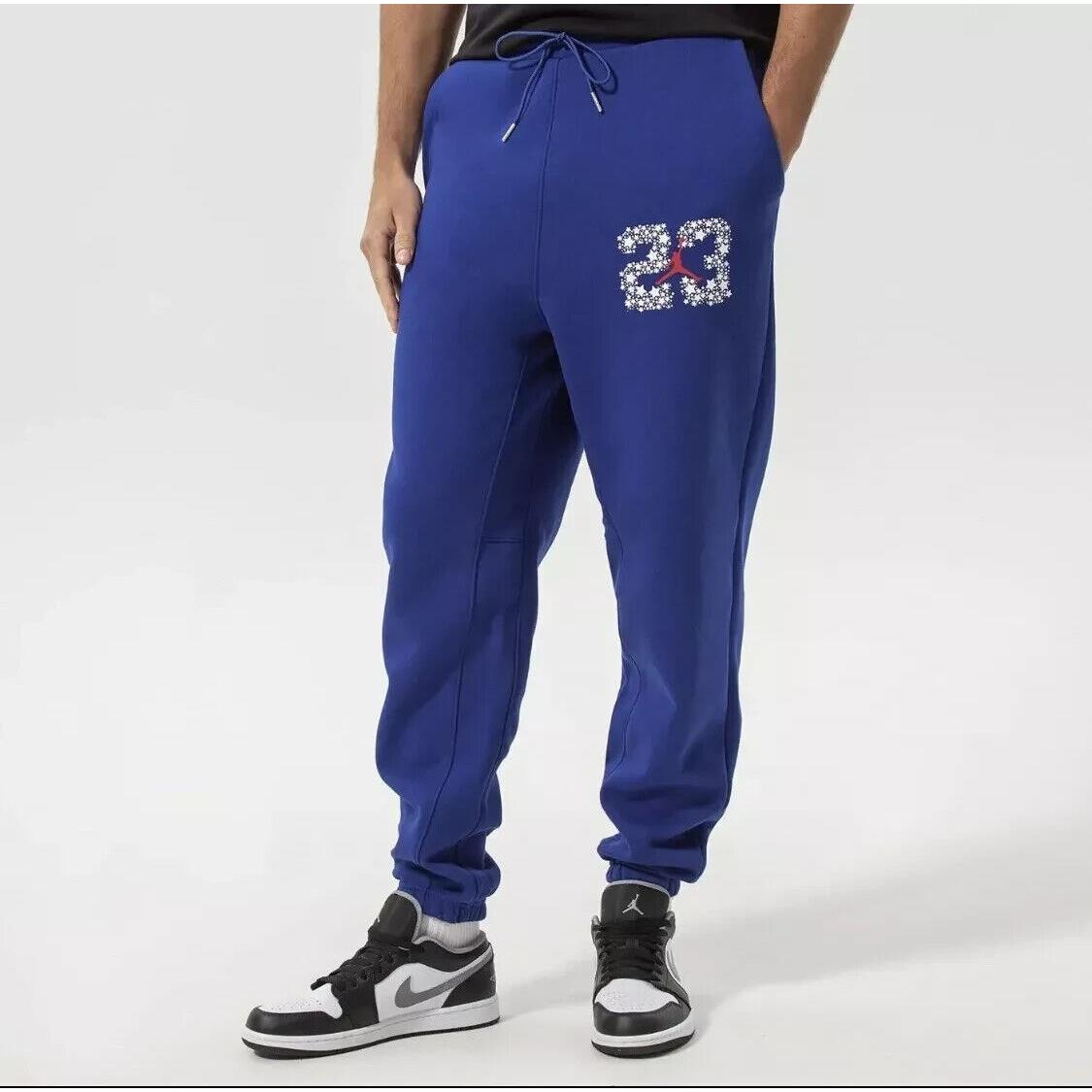 Men`s Nike Air Jordan Sport Dna Fleece Jogger Royal Pants DJ0190-455 Size S