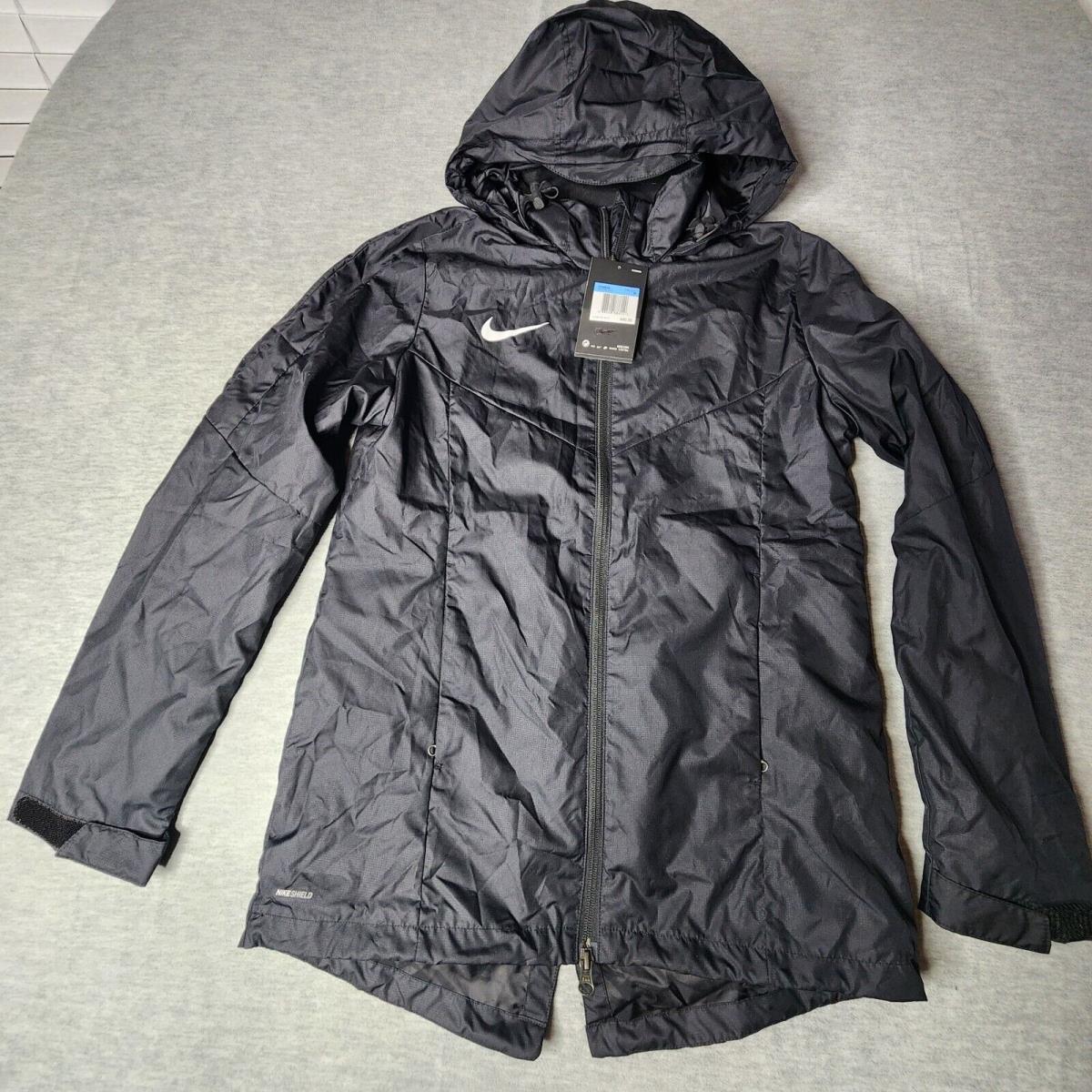 Nike Academy 18 Rain Hooded Jacket Black Women Sz Medium 893778-010 Nike Shield