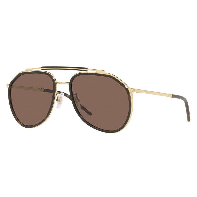 Dolce Gabbana DG2277 02/73 Gold Havana/dark Brown 57-18-140 Sunglasses