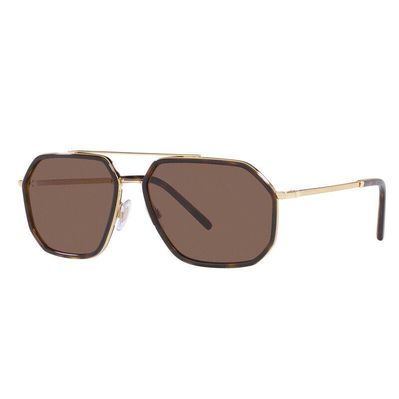 Dolce Gabbana DG2285 02/73 Gold/havana/dark Brown 60-15-145 Sunglasses