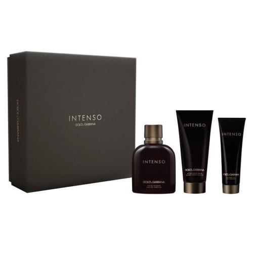 Dolce Gabbana Intenso 4.2oz Edp Spray+3.3oz A/s Balm+1.6oz Shower Gel 3Pc Set