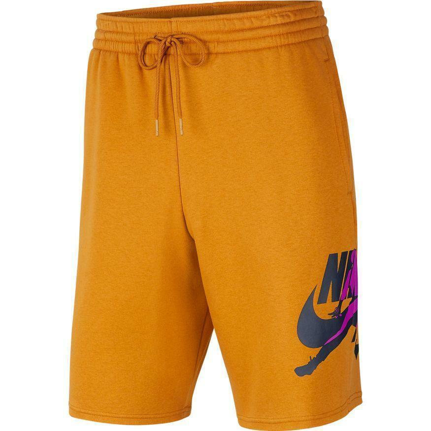 Nike Men`s Air Jordan Classic Shorts Desert Ochre Obsidian 2XL CJ1918-754 - Orange