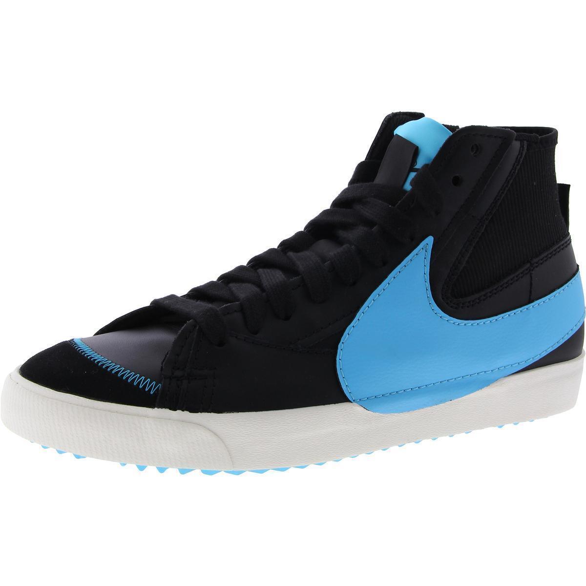 Nike Mens Blazer Mid `77 Jumbo Casual and Fashion Sneakers 14 Medium D 7618 - Black/Baltic Blue/Sail