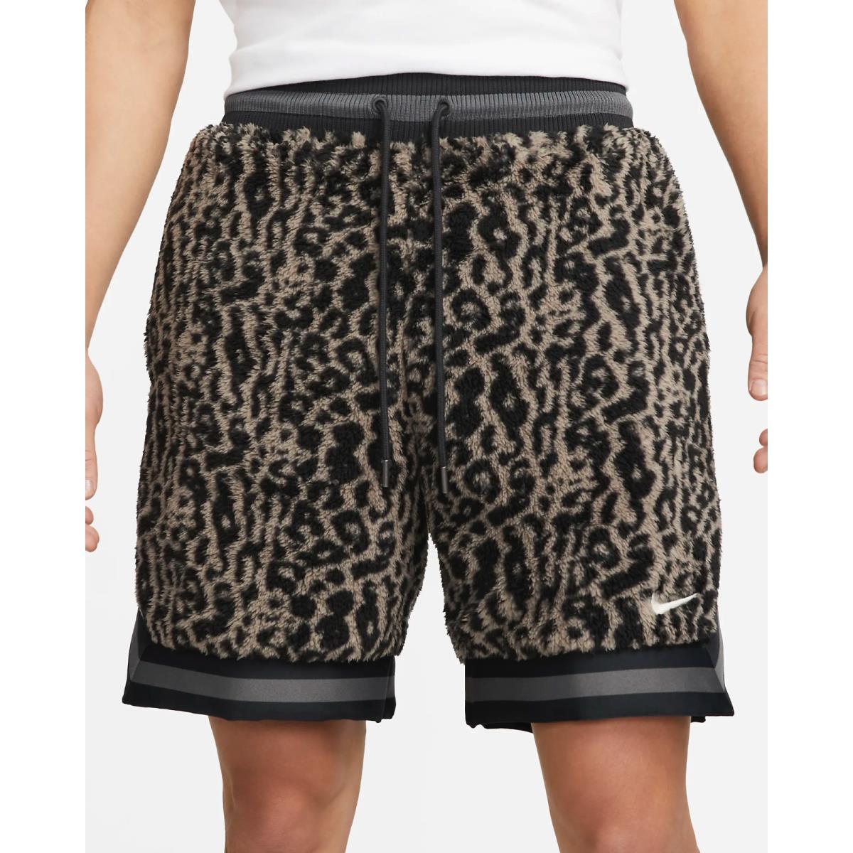 Nike Men s Premium Basketball Leopard Moon Fossil Shorts Gray DQ6176-087 XL