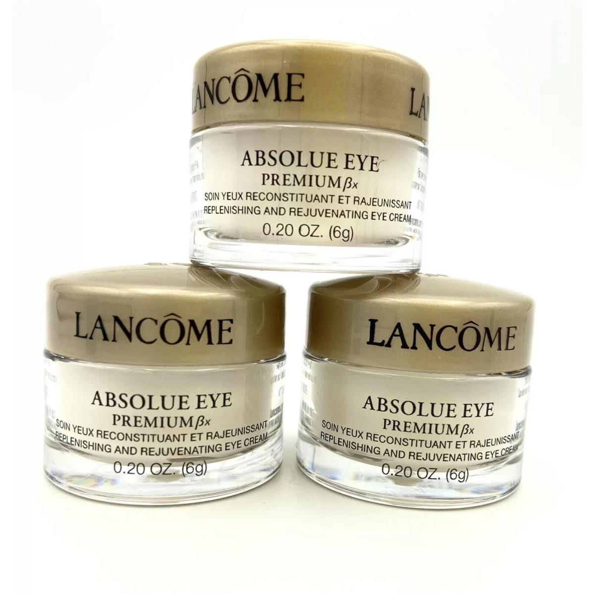 3x Lancome Absolue Eye Premium Bx Replenishing Eye Cream 0.2oz Each Total 0.6oz