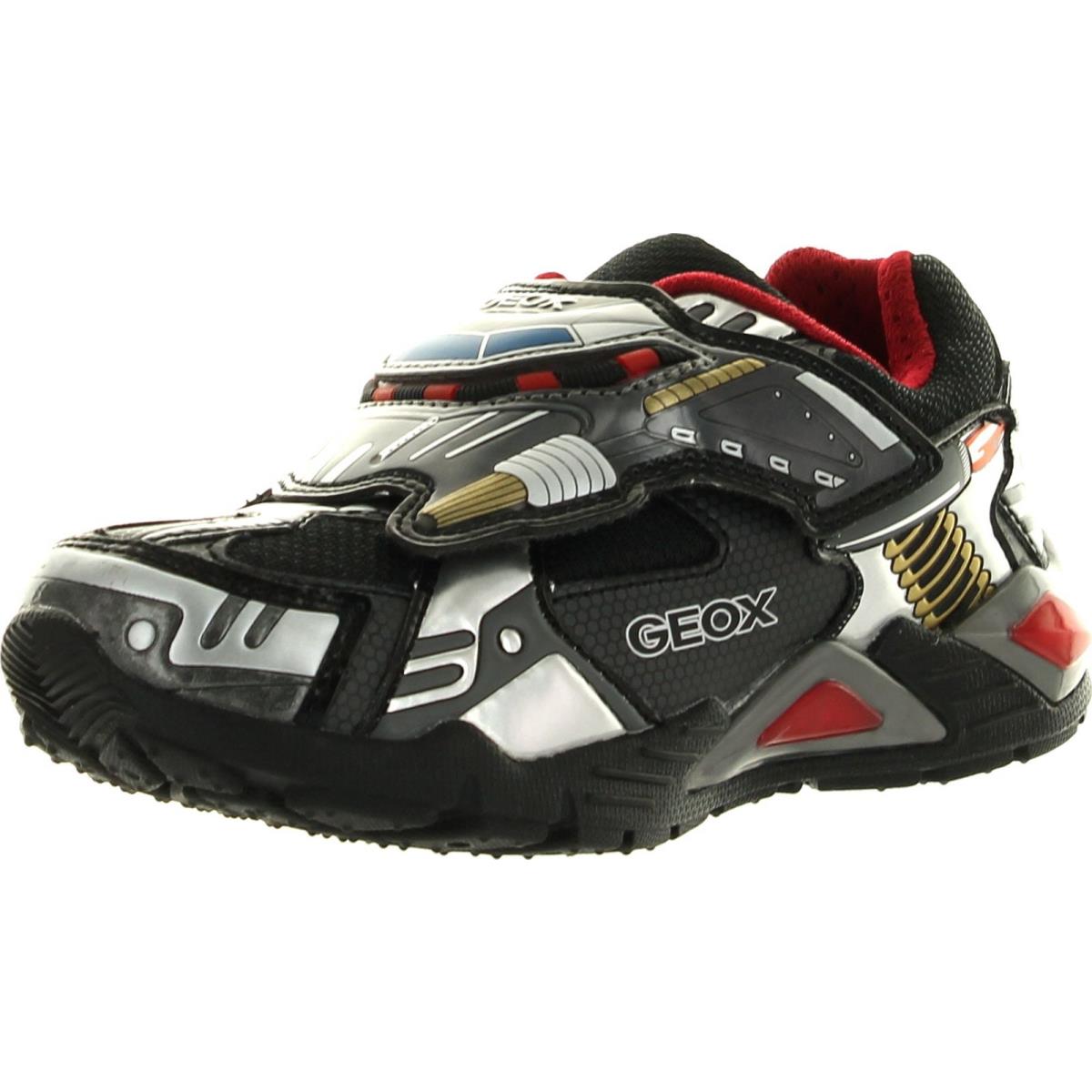 Geox Boys SUPREME8 Lighted Character Fashion Sneakers Lead/Silver