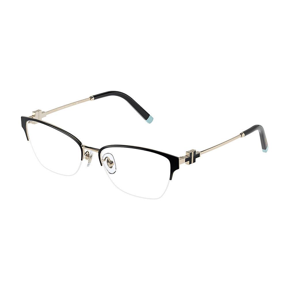 Tiffany Co. TF 1141 6164 Black on Pale Gold Metal Cat-eye Eyeglasses 54mm