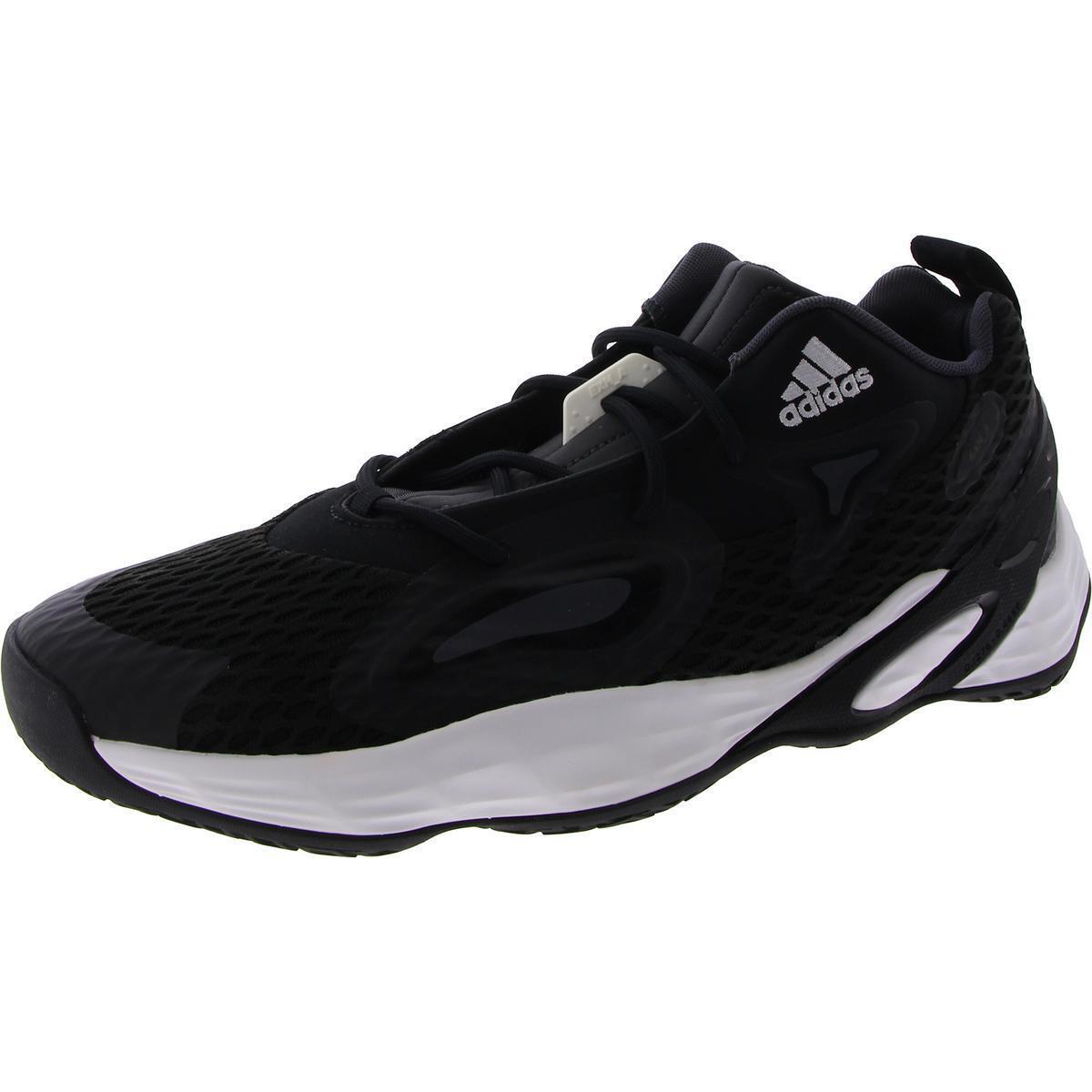 Adidas Mens Exhibit A Lace-up Fitness Basketball Shoes Sneakers Bhfo 9739 - Core Black/Silver Metallic/Team Dark Grey