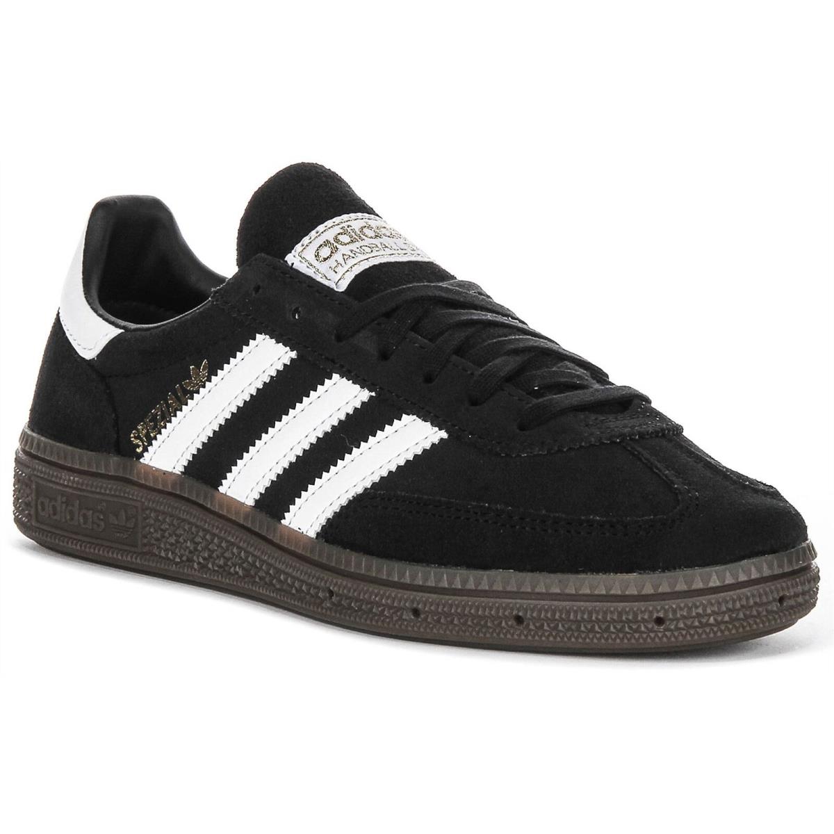 Adidas Handball Spezial Gum Outsole Boys Shoes Black White US 3.5 - 6 - BLACK WHITE