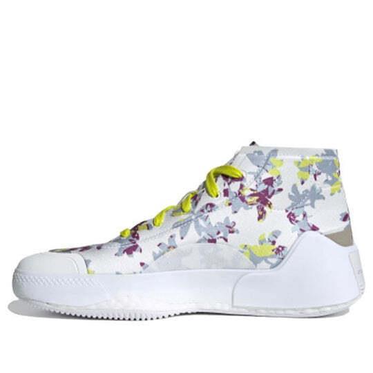 Wmns Adidas Stella Mccartney x Treino Mid `floral Print - White Acid Yellow` - White