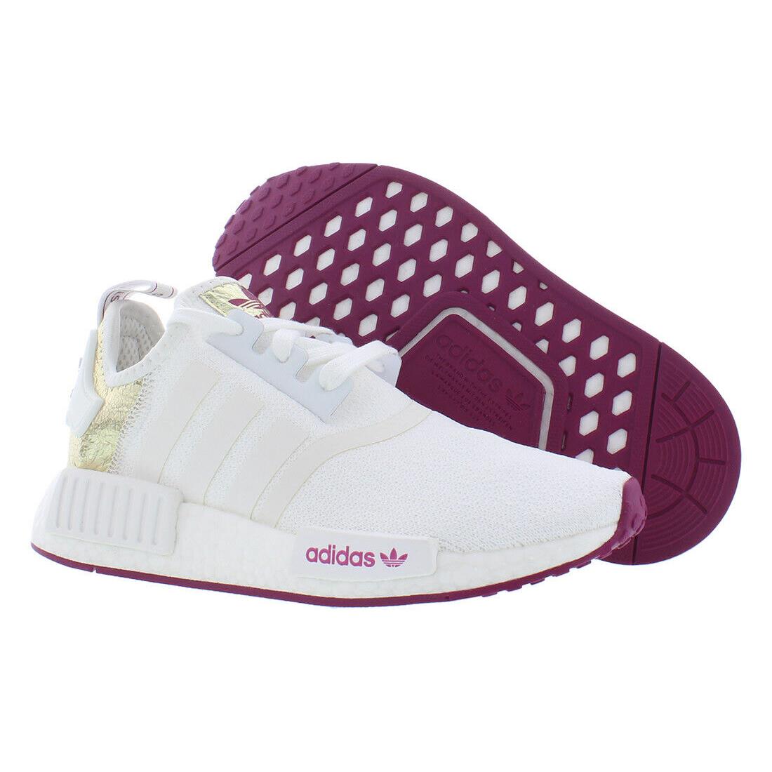 Adidas Nmd R1 Womens Shoes - White/Berry/Gold, Main: White