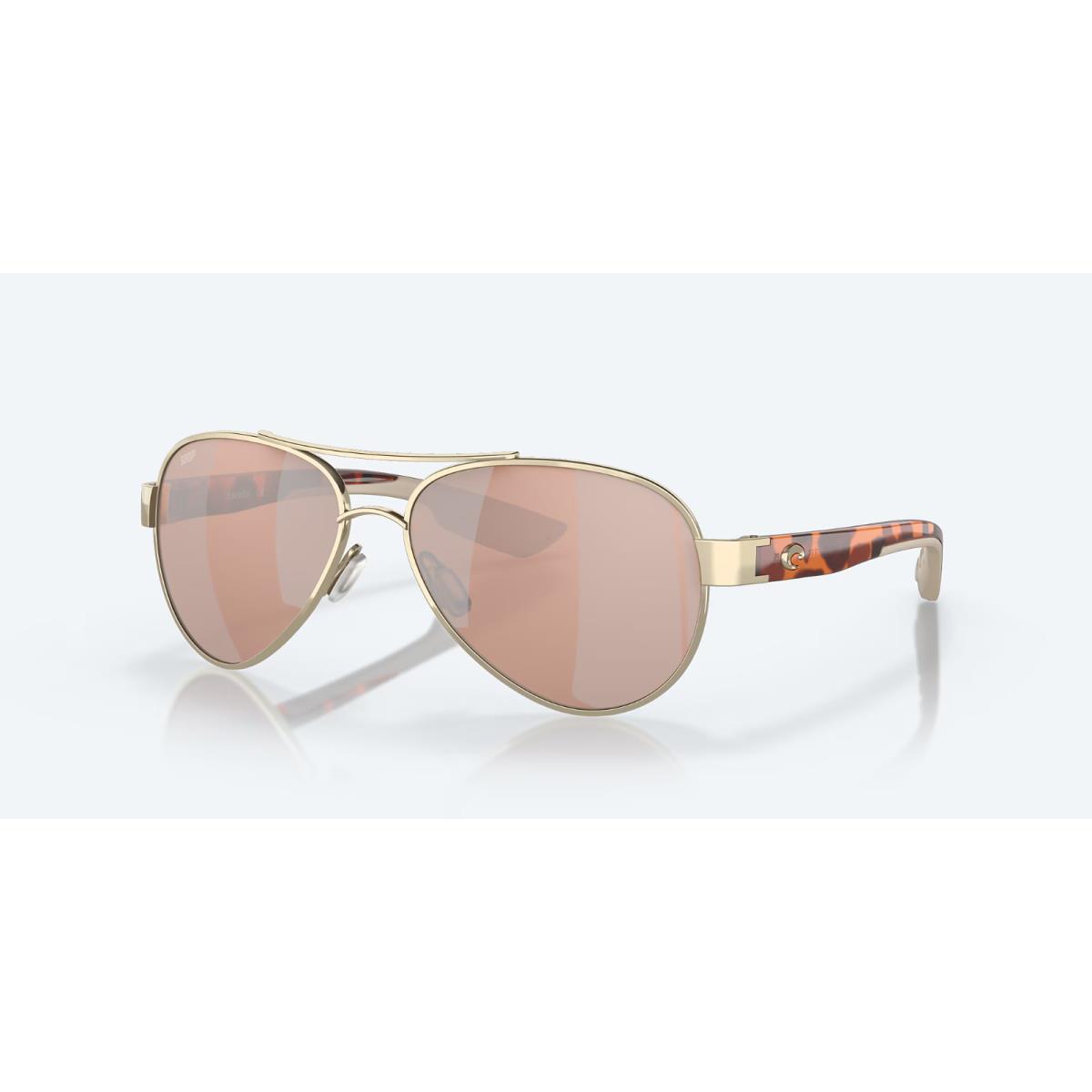 Costa Del Mar Loreto Women`s Rose Gold Frame/silver Copper 580p Lens LR64OSCP