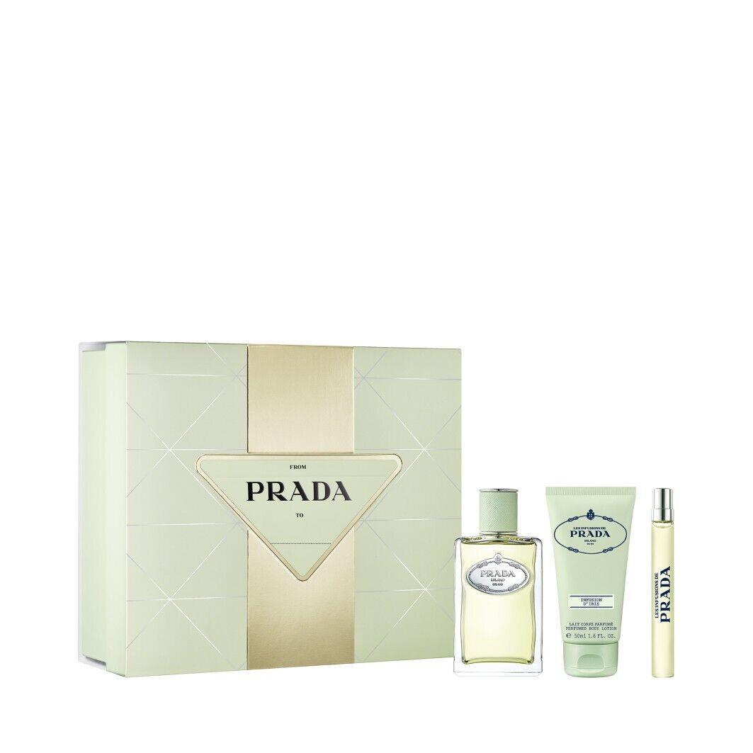 Infusion D`iris by Prada 3pcs Gift Set 3.4oz Edp Spray + .33oz Edp Spray + 1.7