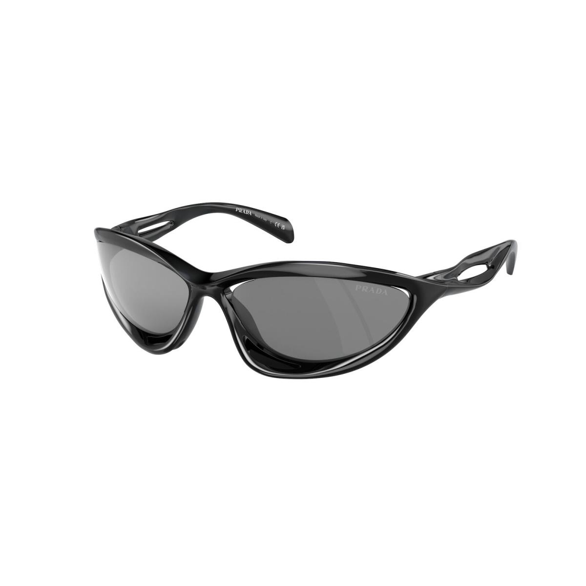 Prada PR A26S 1AB60G Black Grey Mirror Silver 63 mm Men`s Sunglasses