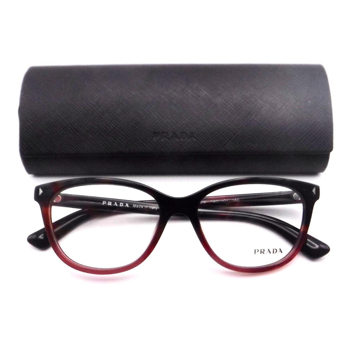 Prada Journal Eyeglasses Vpr 14R 14R T-1O1 Havana Burgundy Frames 52-16-140