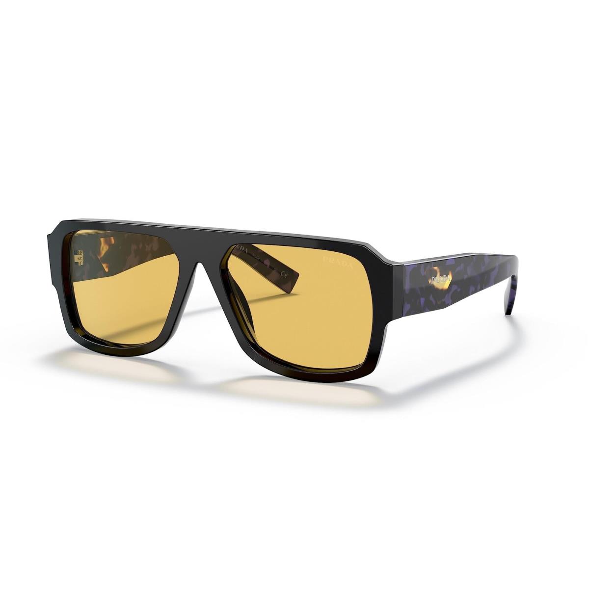 Prada Sunglasses PR22YS 1AB0B7 56mm Black / Yellow Lens