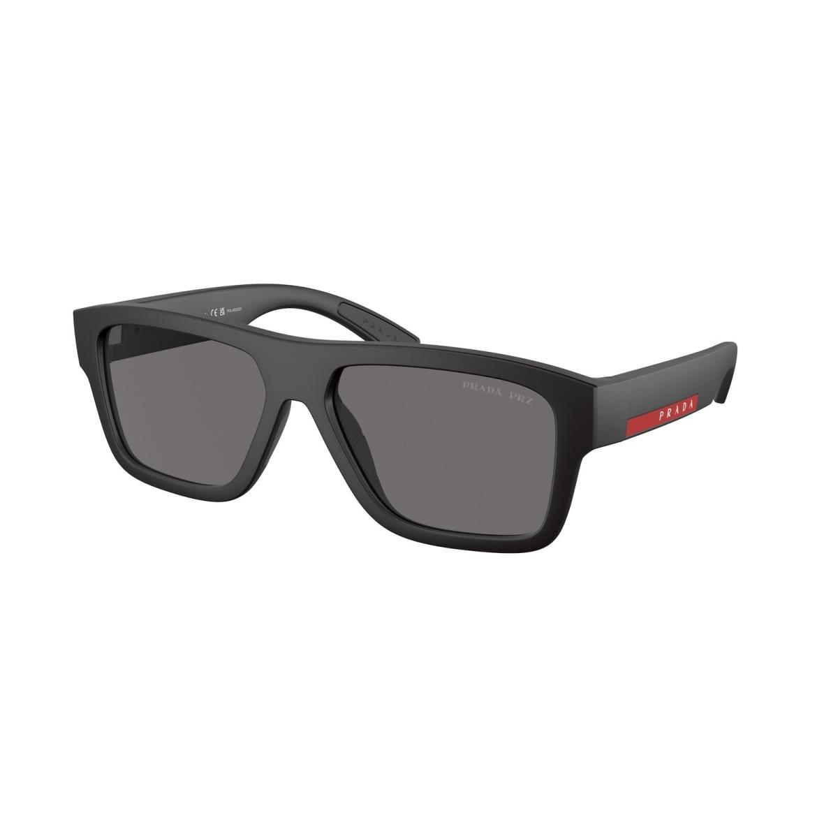 Prada Linea Rossa PS 04ZS DG002G Black Dark Grey Polarized 56mm Men`s Sunglasses