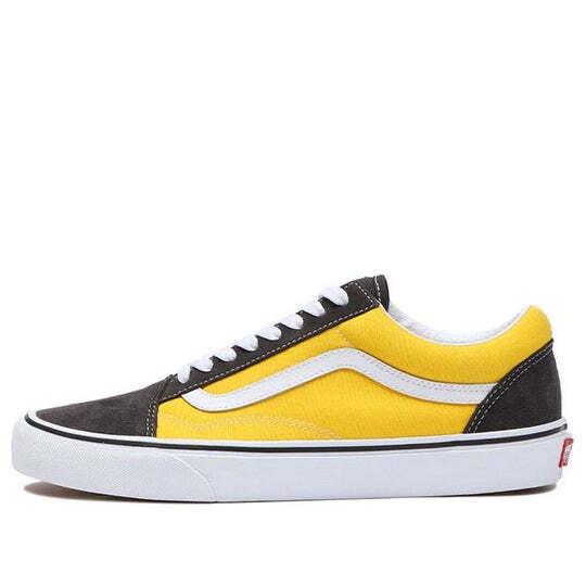 Vans Old Skool Low Tops Casual Skateboarding Shoes Big Boys `black Yellow`