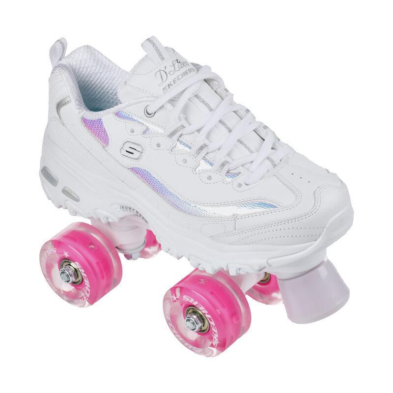 Womens Skechers 4 Wheelers - Fly Cruiser White Multi Leather Shoes