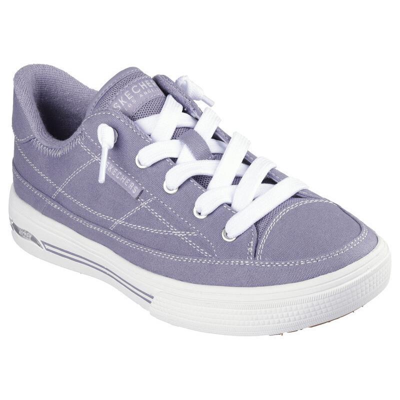 Womens Skechers Arch Fit Arcade - Arcata Purple Canvas Shoes