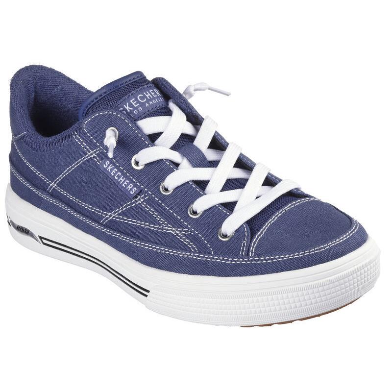 Womens Skechers Arch Fit Arcade - Arcata Navy Canvas Shoes