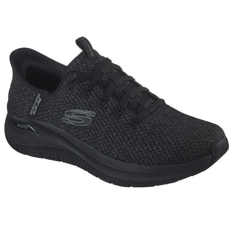 Mens Skechers Slip-ins: Arch Fit 2.0 - Look Ahead Black Knit Shoes