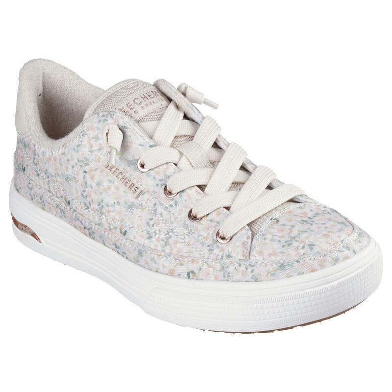 Womens Skechers Arch Fit Arcade - Flowa Powa Off White Canvas Shoes