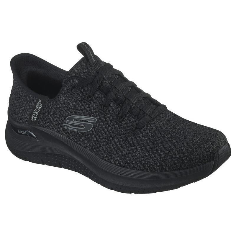 Mens Skechers Slip-ins: Arch Fit 2.0 - Look Ahead Black Knit Shoes