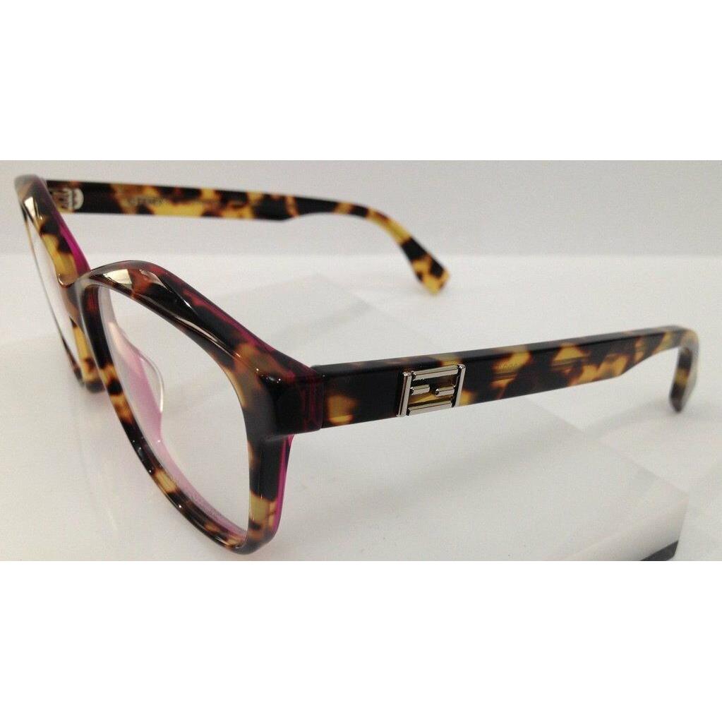 Fendi FF 0093/F Pink Havana D4Y Plastic Eyeglasses Frame 54-15-140 Italy RX