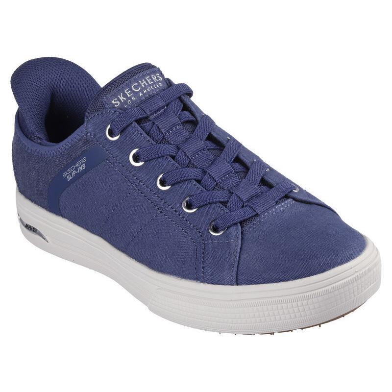 Womens Skechers Slip-ins: Arch Fit Arcade - Forever Cozy Navy Canvas Shoes