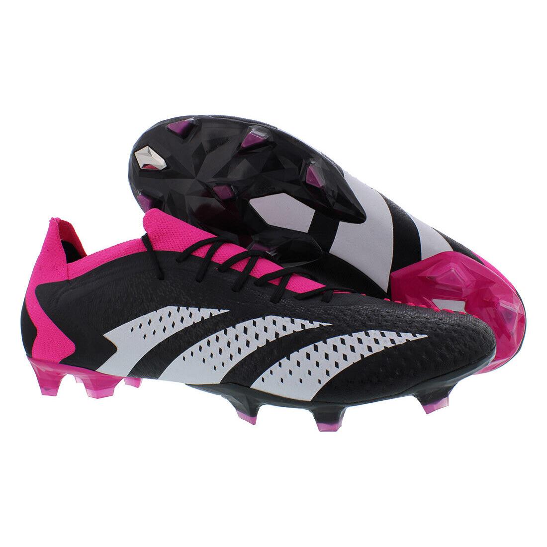 Adidas Predator Accuracy.1 L FG Unisex Shoes Size 11.5 Color: Black/pink - Black/Pink, Main: Black