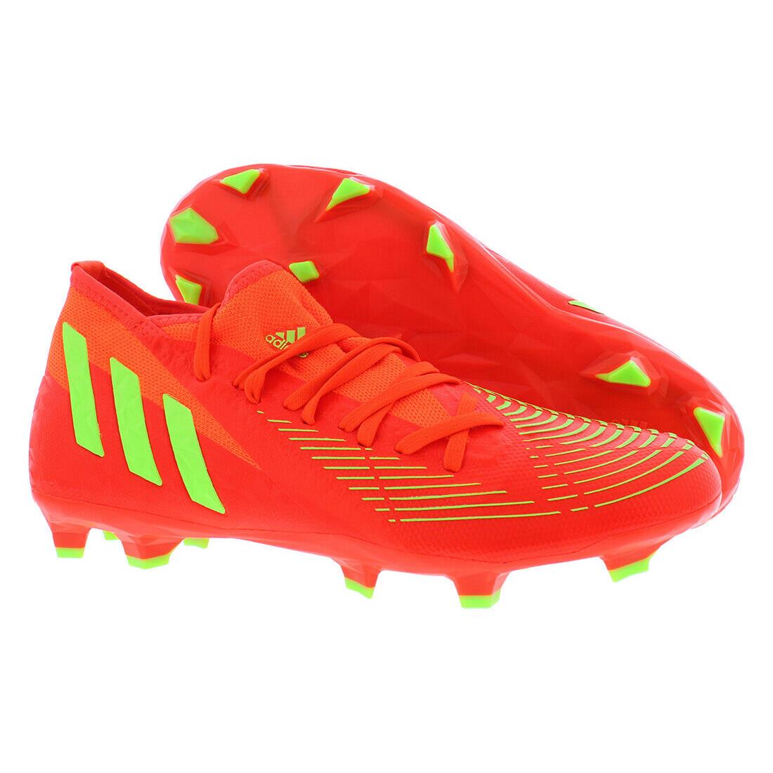 Adidas Predator Edge.3 FG Unisex Shoes Size 13 Color: Solar Red/team Solar - Solar Red/Team Solar Green/Core Black, Main: Red