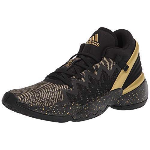 Adidas Unisex-adult D.o.n. Issue 2 Indoor Court Shoe Core Black/gold Met./ftwr - CORE BLACK/GOLD MET./FTWR WHITE