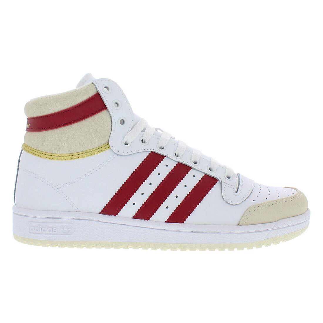 Adidas Top Ten Mens Shoes Size 10.5 Color: White/red - White/Red, Main: White