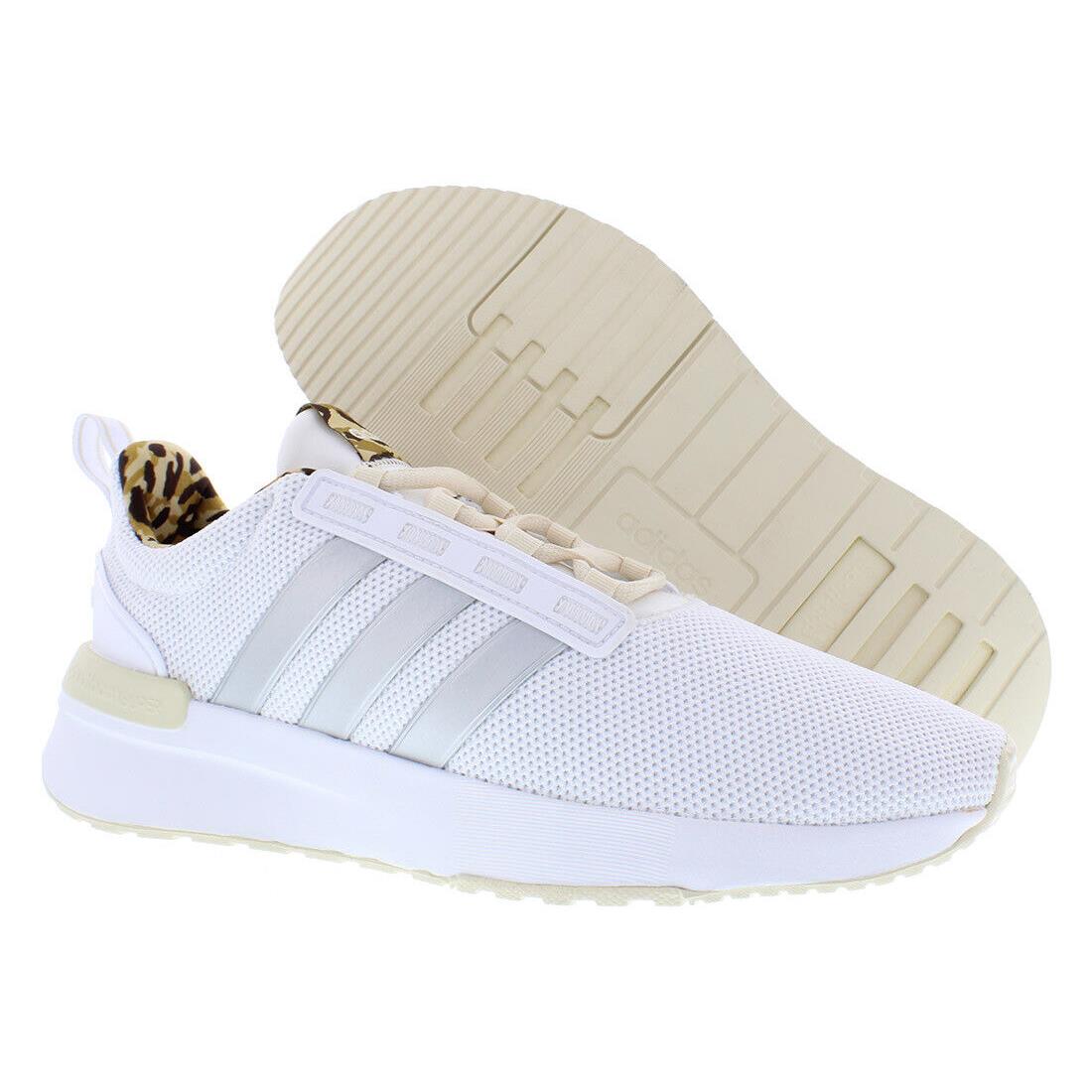 Adidas Racer Tr21 Womens Shoes Size 9.5 Color: Cloud White/silver - Cloud White/Silver Metallic/Wonder White, Main: White