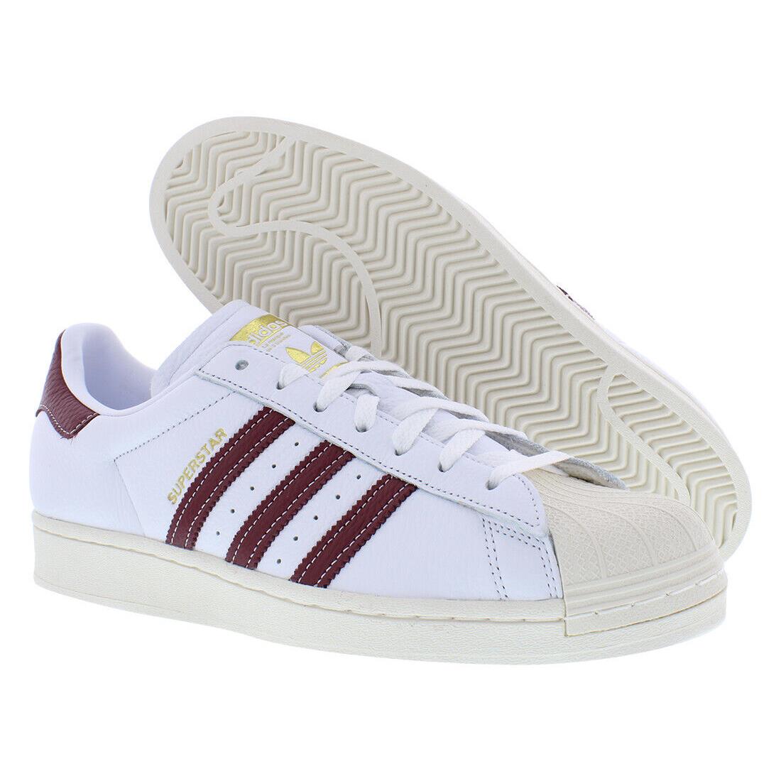 Adidas Superstar Mens Shoes Size 11 Color: White/burgundy/gold