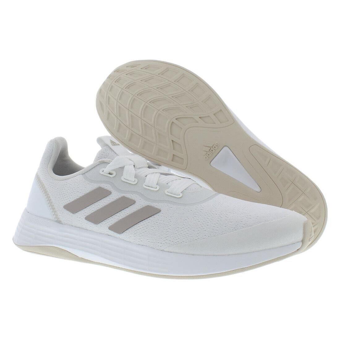 Adidas Qt Racer Sport Womens Shoes Size 9.5 Color: White/champagne - White/Champagne Metallic/Halo Ivory, Main: White