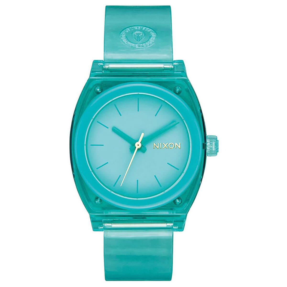 Nixon Women`s Watch Time Teller Quartz Turquoise Dial Resin Strap A1215309 - Dial: Turquoise, Band: Turquoise