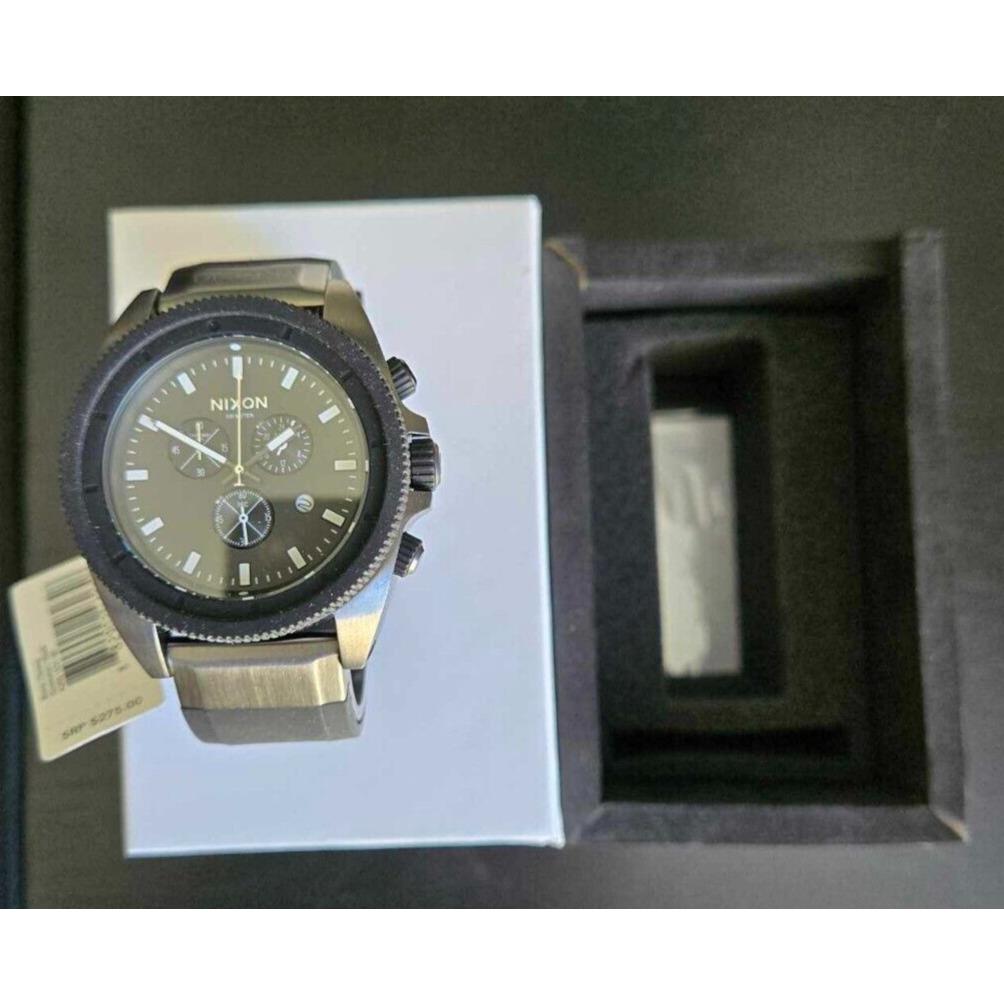 Nixon Rover Chrono Men`s Watch Gunmetal / Black - Silicone Band A290 1531