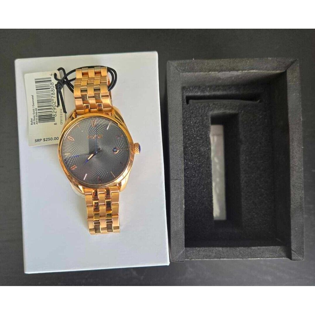 Nixon Bullet Women`s Wristwatch All Rose Gold / Gunmetal A418 2046