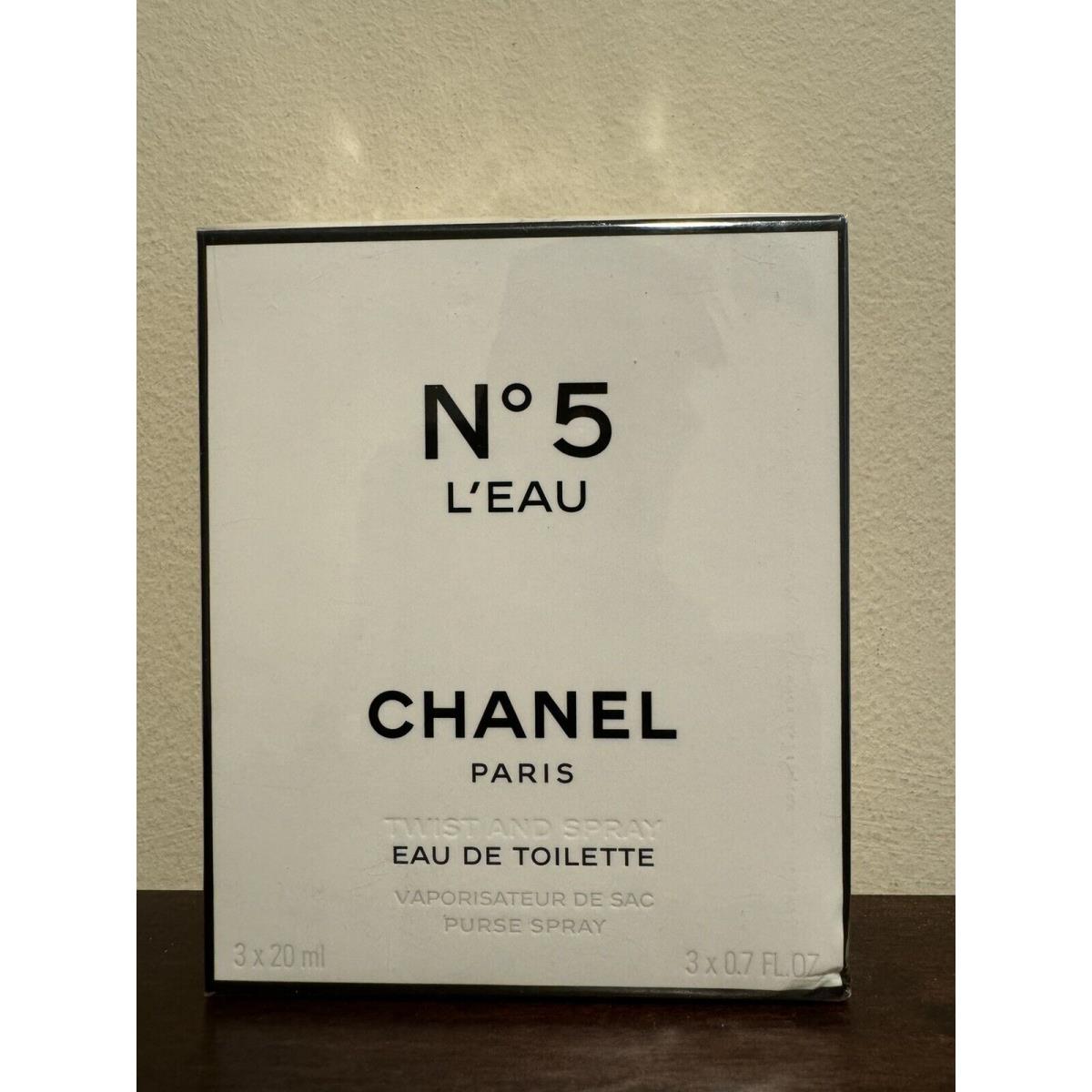 Chanel N 5 L`eau Eau De Toilette Twist Spray Size 20ml / 0.7 oz x 3