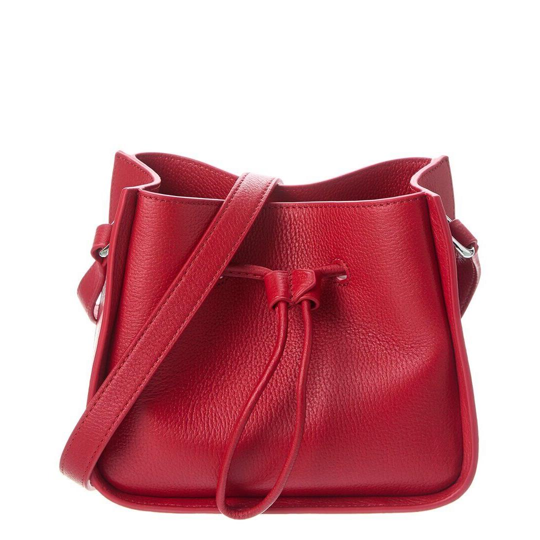 3.1 Phillip Lim Soleil Mini Drawstring Leather Bucket Bag Women`s Red