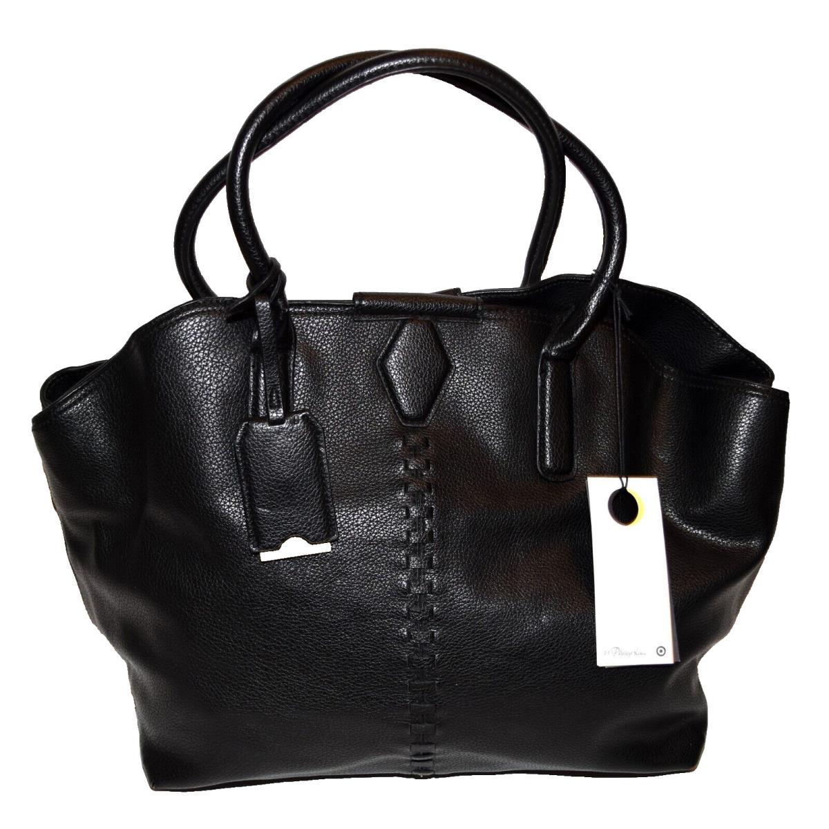 3.1 Phillip Lim For Target Expandable Black Pebbled Leather Tote Bag